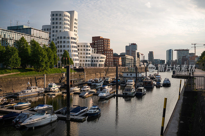 Düsseldorf Medienhafen和marina，德国